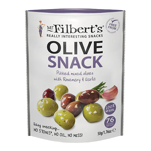 Mr Filberts Rosemary & Garlic Mixed Olives 50g