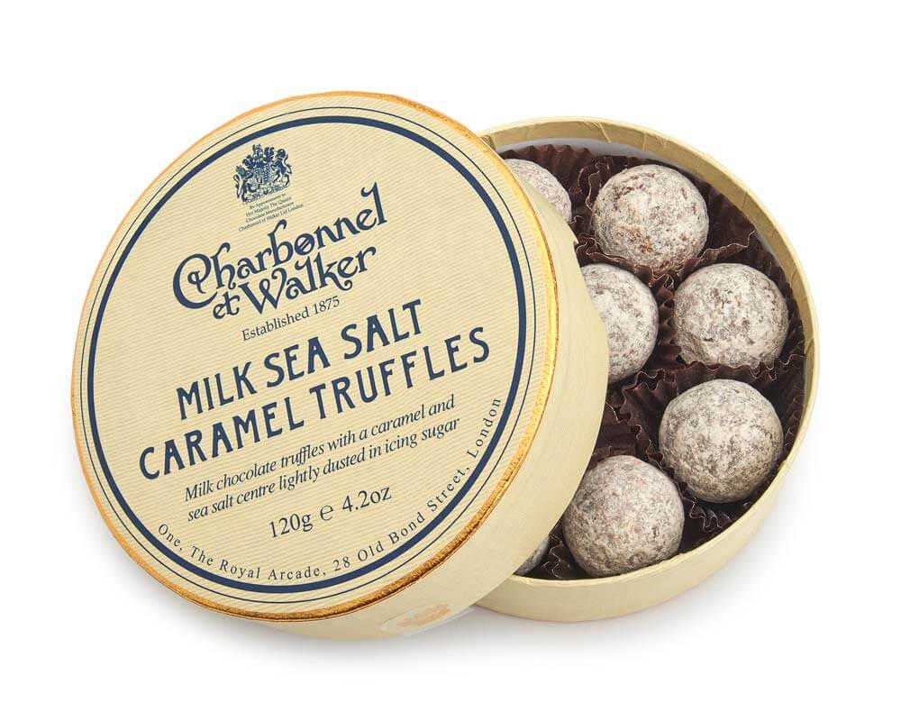 世界の Milk Sea Salt Caramel Truffles Round 120g – The Cork and Truckle 菓子