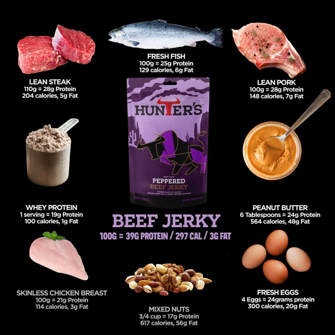 Hunters Peppered Beef Jerky 28g