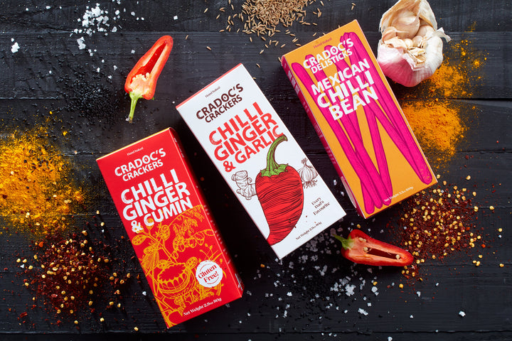Cradocs Chilli, Ginger & Garlic Crackers 80g