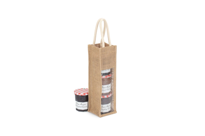 Single Kraft Wine Bottle Jute Bag