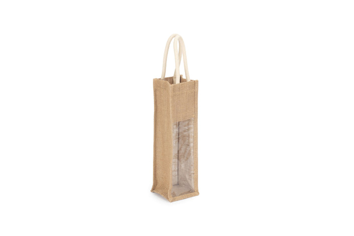 Single Kraft Wine Bottle Jute Bag