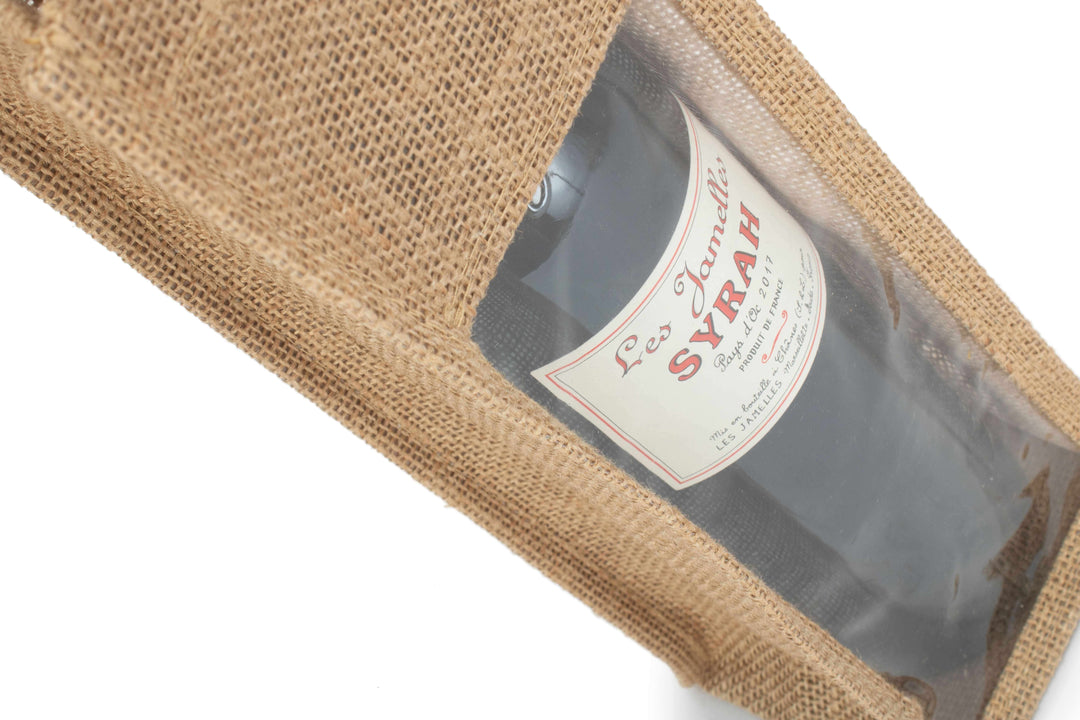 Single Kraft Wine Bottle Jute Bag