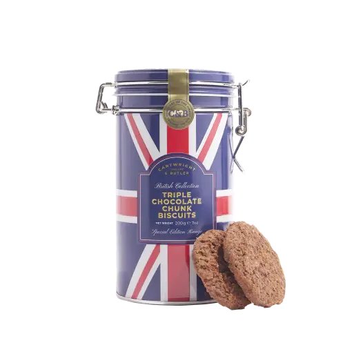 C&B GB Triple Chocolate Chunk Biscuits in Gift Tin 200g