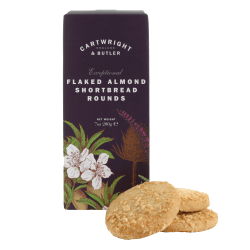 C&B Flaked Almonds Shortbread Rounds Carton