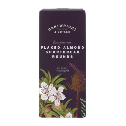 C&B Flaked Almonds Shortbread Rounds Carton