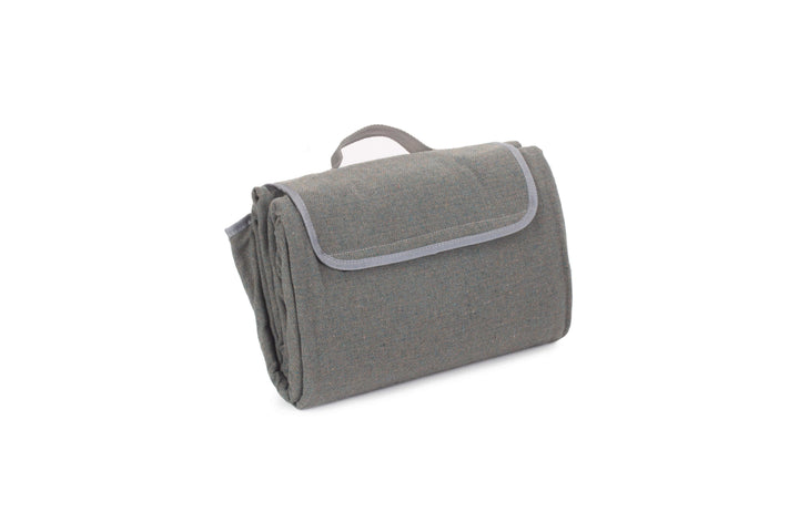 4 Person Grey Tweed Fitted Picnic Hamper