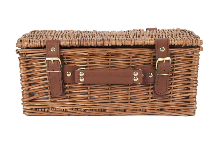 2 Person Green Tweed Fitted Picnic Hamper