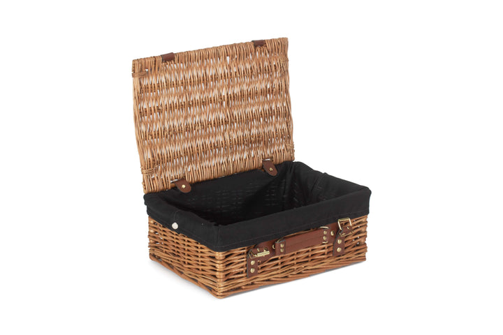 Steamed Willow Hamper with Black Lining Small