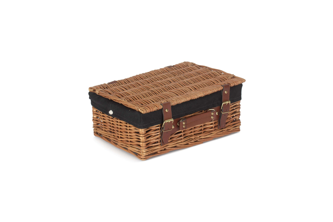 Steamed Willow Hamper with Black Lining Small