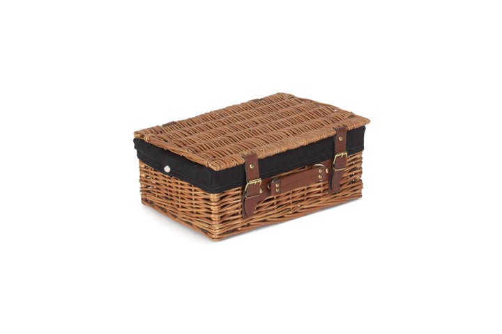 Steamed Willow Hamper with Black Lining Small