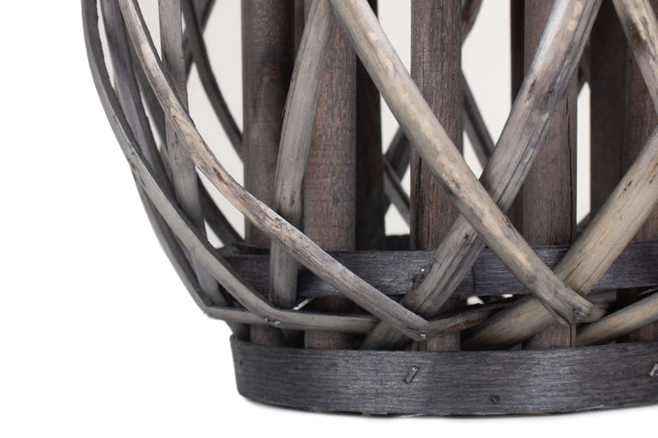 Candle Lantern Willow Grey