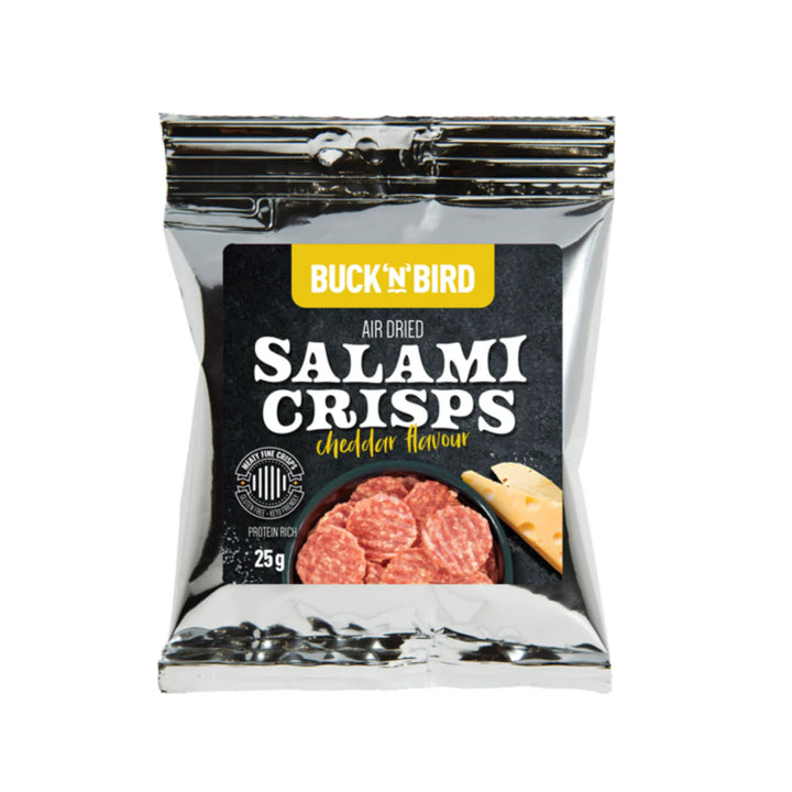 Buck n Bird Salami Crisps Cheddar 25g