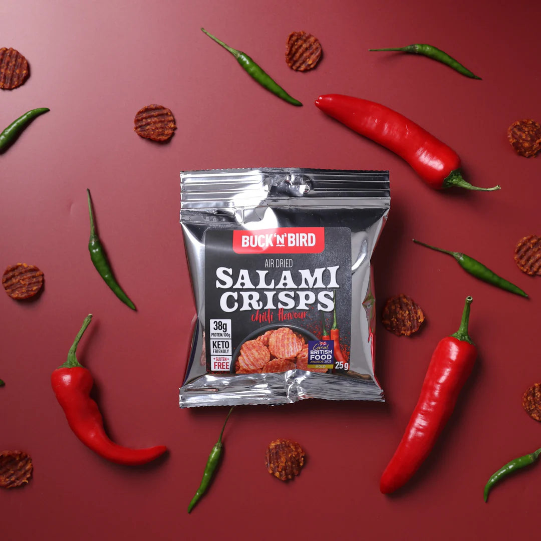 Buck n Bird Salami Crisps Chilli 25g