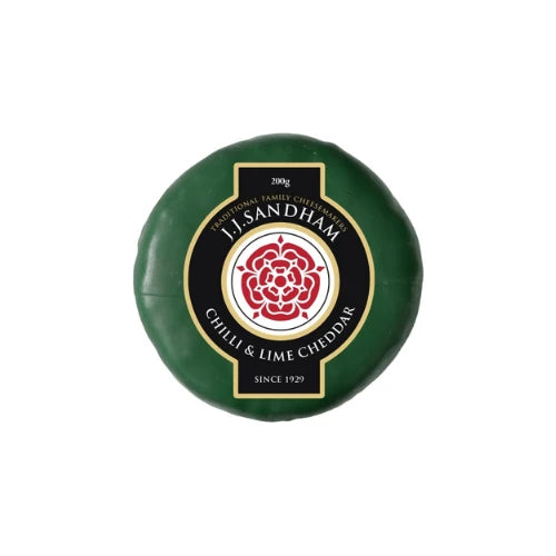 JJ Sandham Chilli & Lime Cheddar 200g Truckle