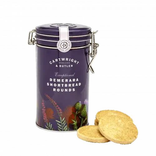 C&B Demerara Shortbread Rounds in Gift Tin 200g