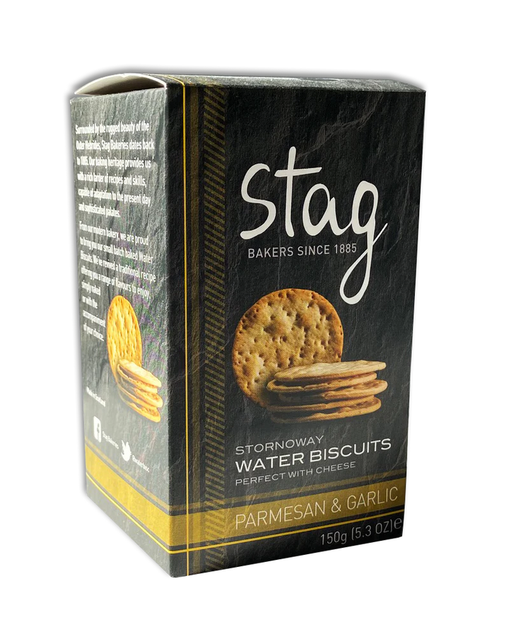 Stag Parmesan & Garlic Water Biscuits 150g