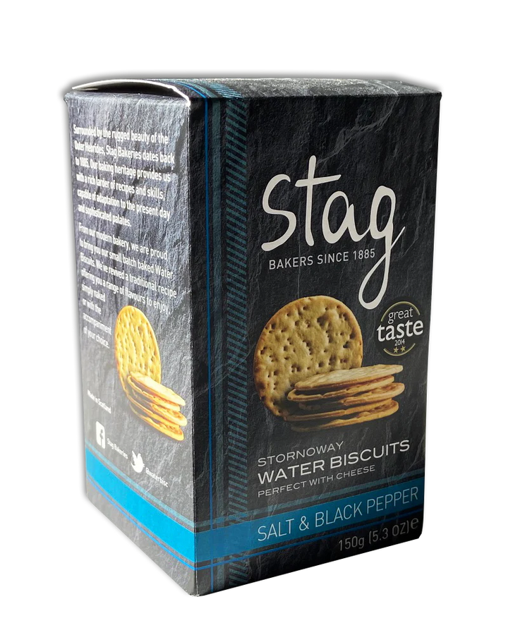 Stag Salt & Black Pepper Water Biscuits 150g