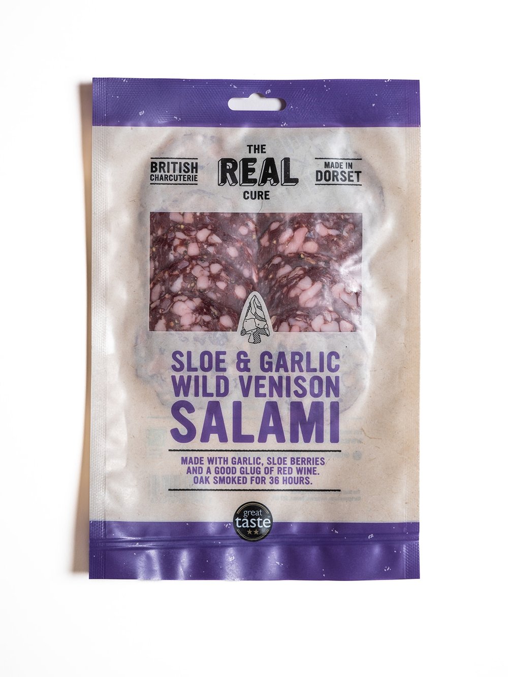 TRC Sloe & Garlic Wild Venison Salami Sliced 55g