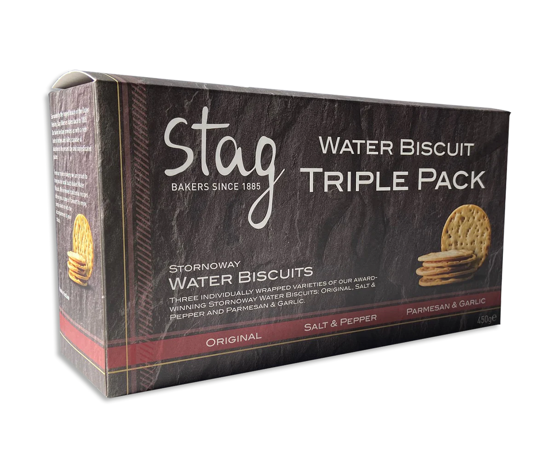 Stag Triple Pack Water Biscuits 450g