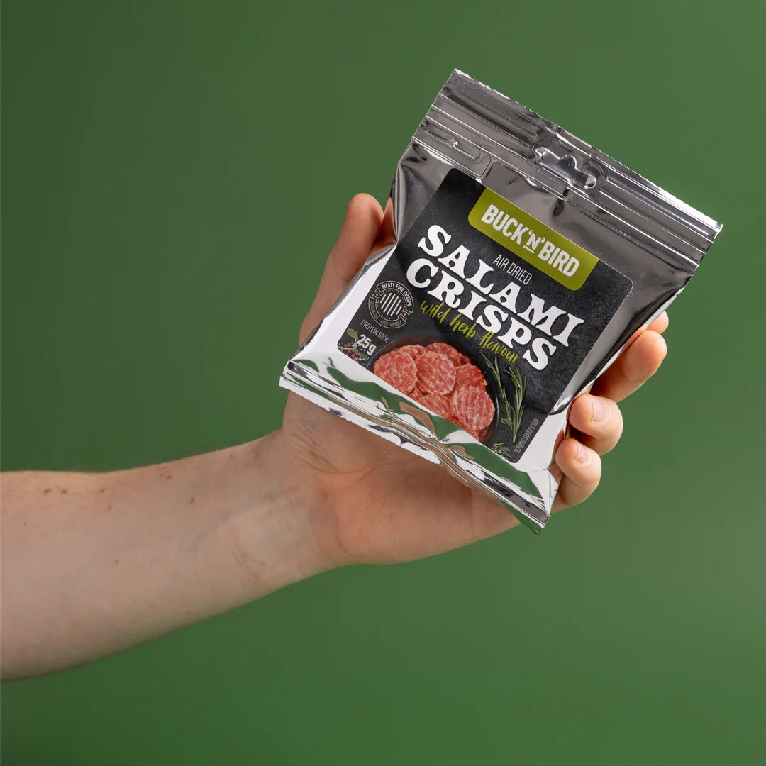 Buck n Bird Salami Crisps Wild Herb 25g