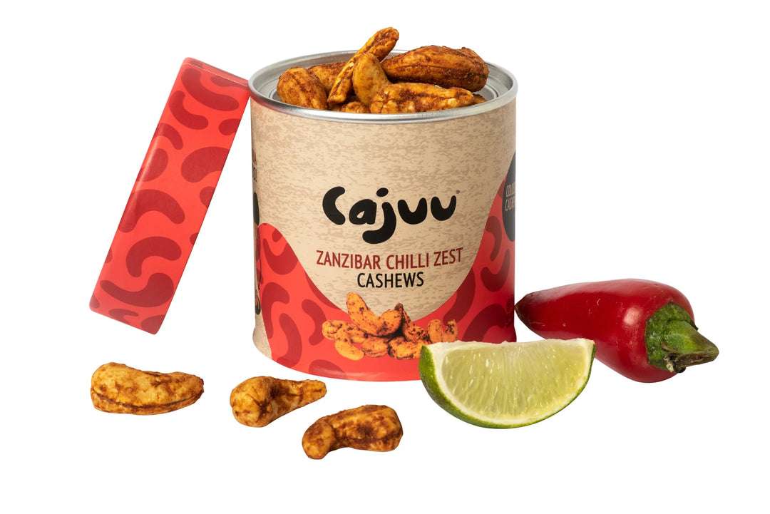 CAJUU Zanzibar Chilli Zest Cashew Tube 100g