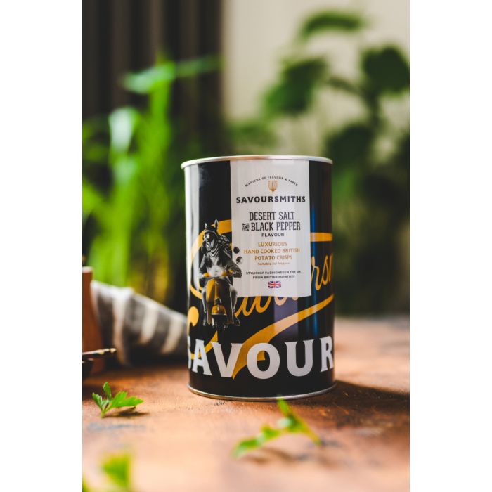 Savoursmiths Desert Salt & Black Pepper Crisps 100g Tin