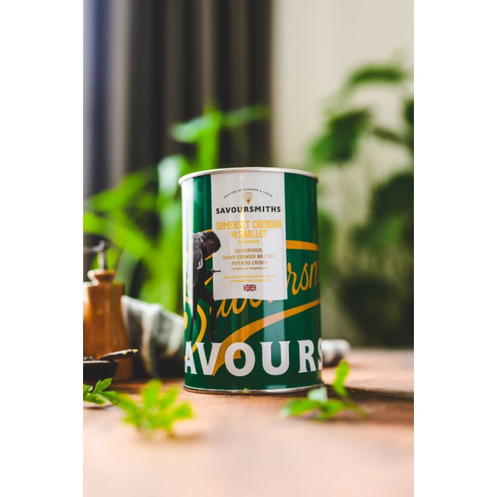 Savoursmiths Somerset Cheddar & Shallot Crisps 100g Tin