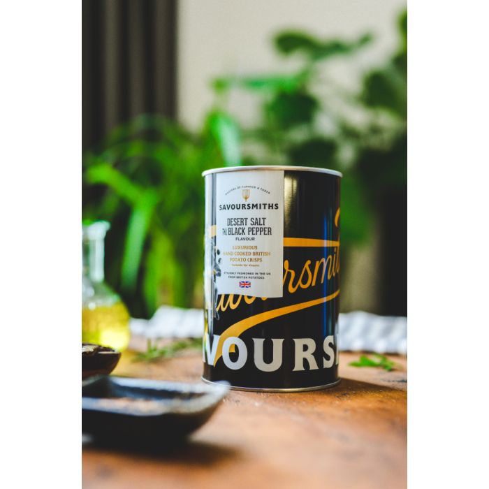 Savoursmiths Desert Salt & Black Pepper Crisps 100g Tin