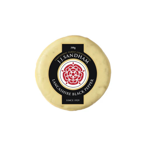 JJ Sandham Lancashire with Black Pepper 200g Truckle