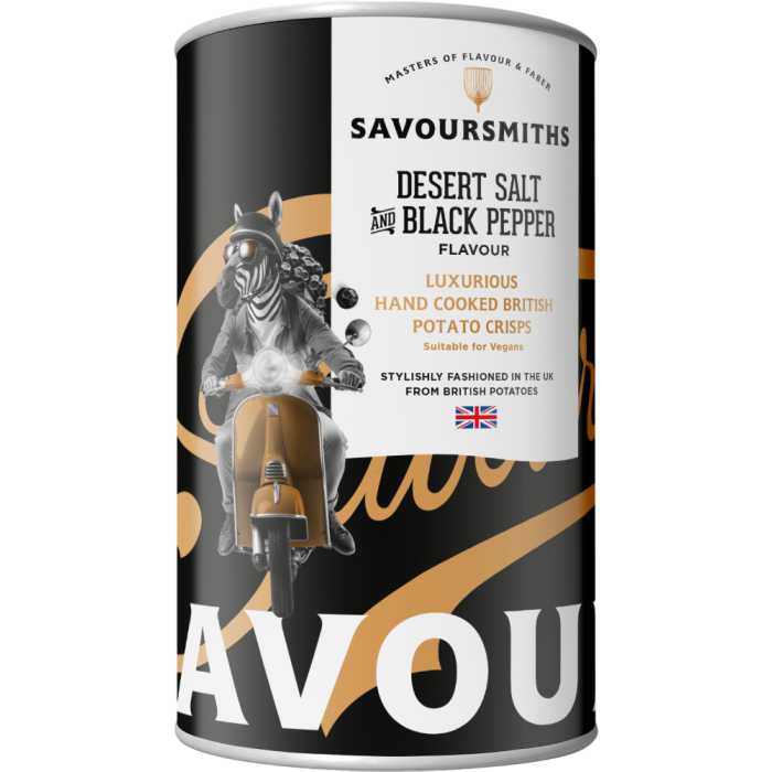 Savoursmiths Desert Salt & Black Pepper Crisps 100g Tin