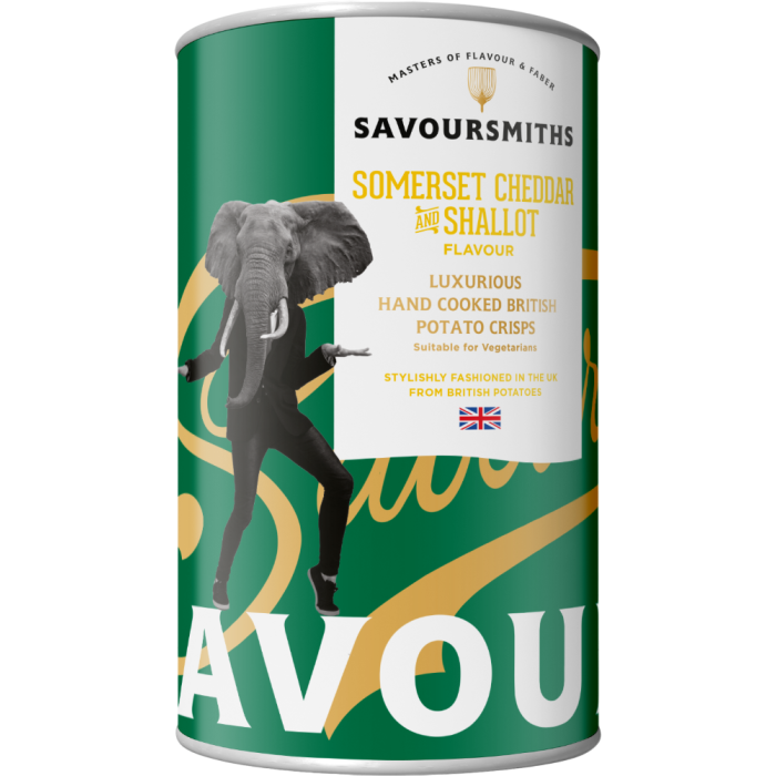 Savoursmiths Somerset Cheddar & Shallot Crisps 100g Tin