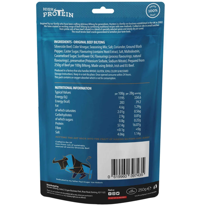 Hunters Original Beef Biltong 250g