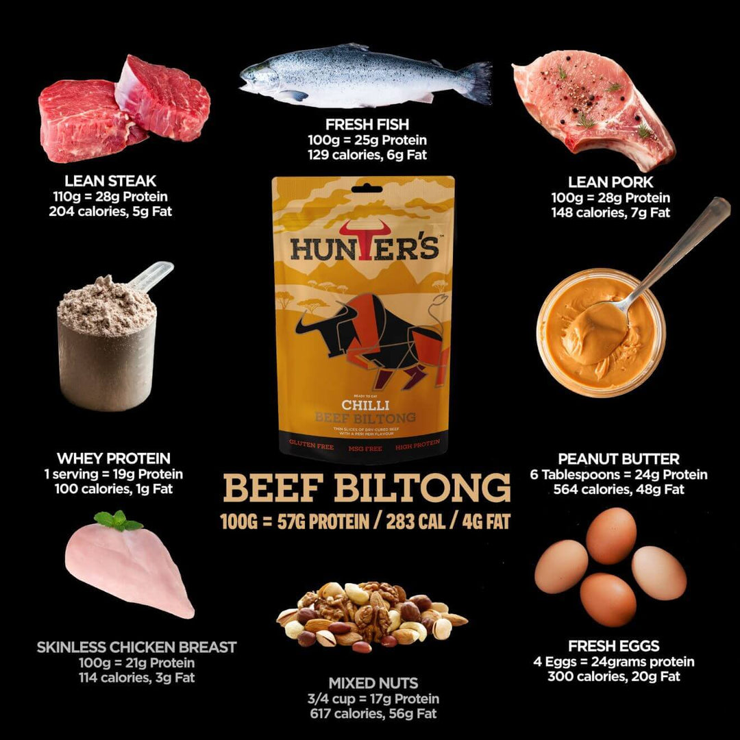 Hunters Chilli Beef Biltong 28g