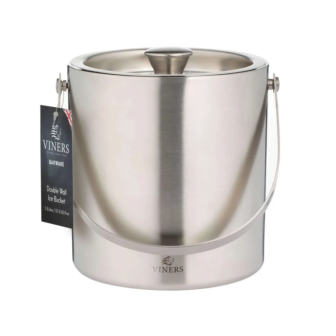 Viners 1.5l Silver Double Wall Ice Bucket