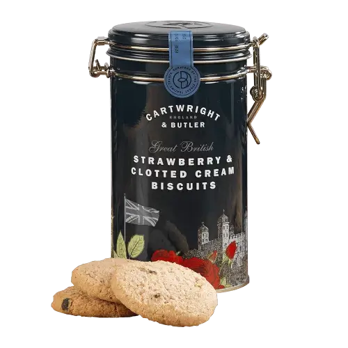 C&B London Collection - Strawberry & Cream Biscuits in Gift Tin 200g