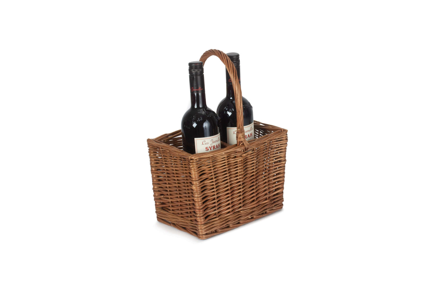 2 Bottle Wicker Wine Carrier