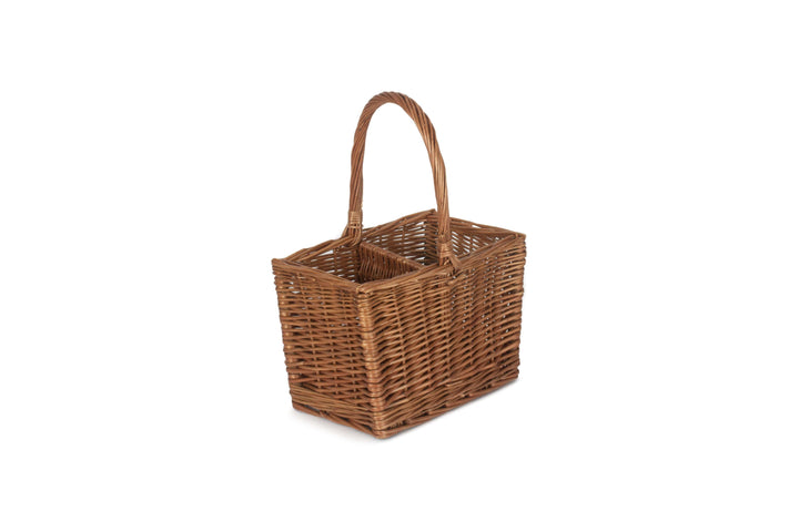 2 Bottle Wicker Wine Carrier