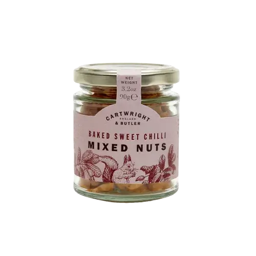 C&B Baked Sweet Chilli Peanuts and Cashews in Jar 95g