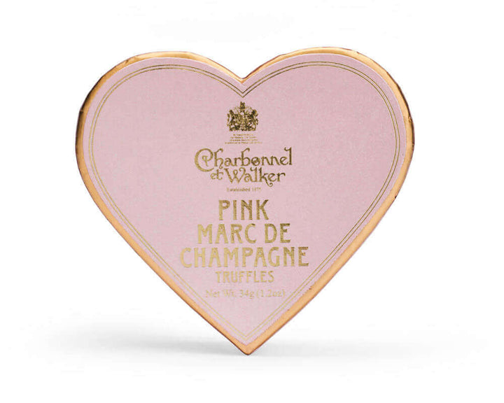 Pink Marc de Champagne Truffles Heart 34g