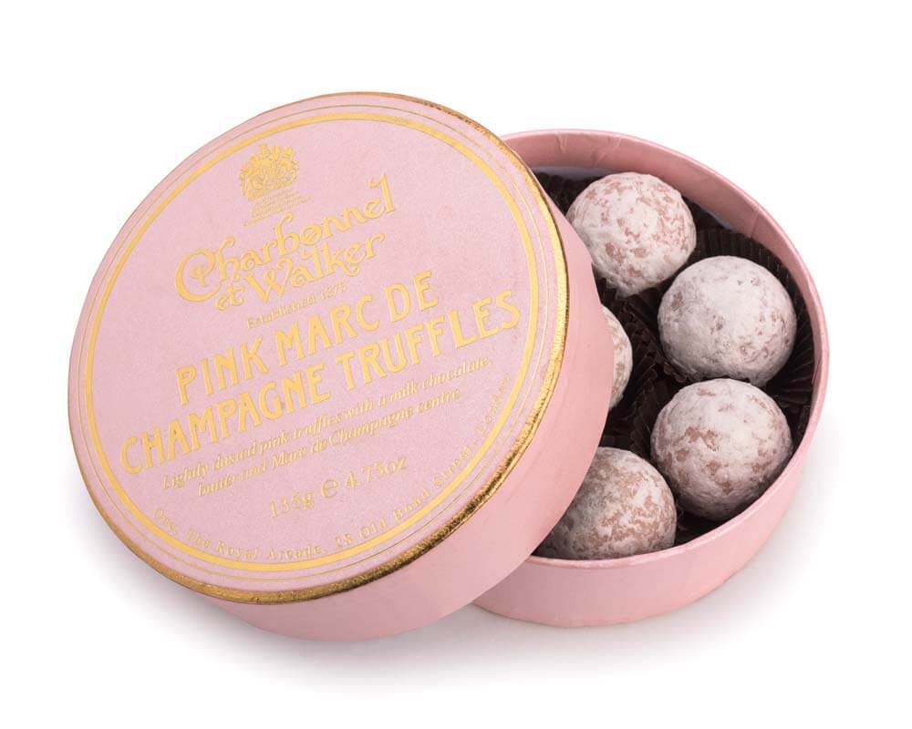 Pink Marc de Champagne Truffles Round 135g