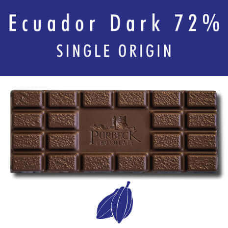 Purbeck 72% Dark Chocolate Bar 100g