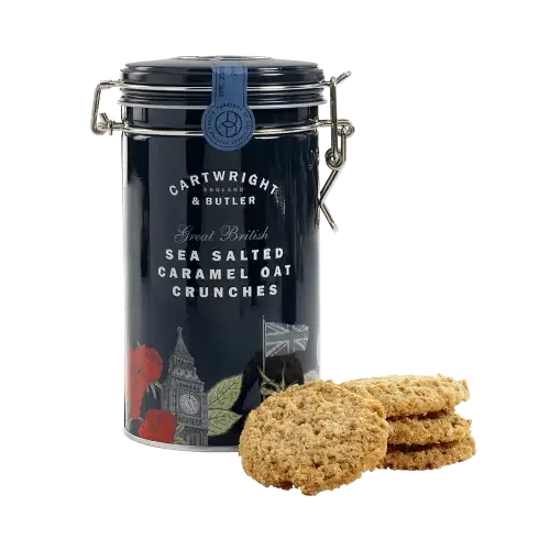 C&B The London Collection - Sea Salted Caramel Oat Crunchies in Gift Tin 200g