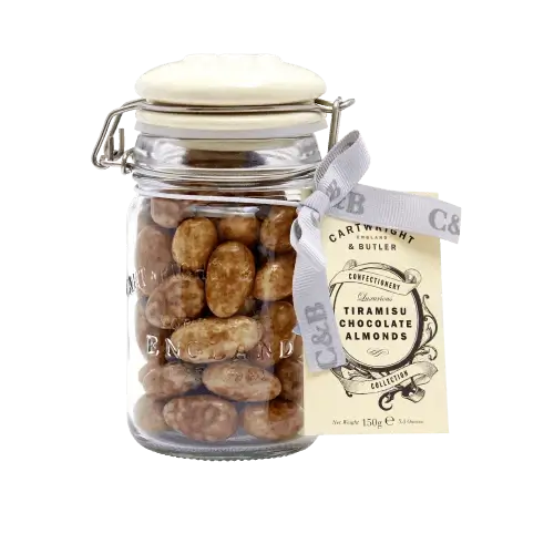 C&B Tiramisu Chocolate Almonds in Gift Jar 150g