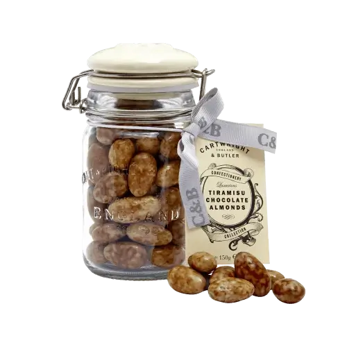 C&B Tiramisu Chocolate Almonds in Gift Jar 150g