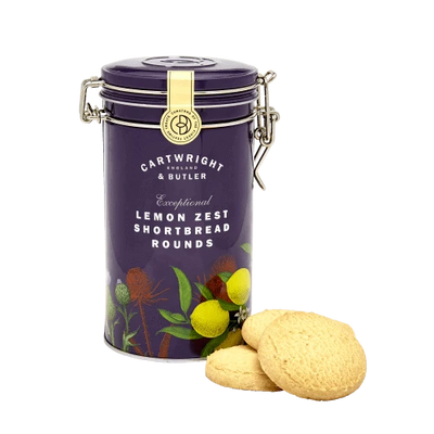 C&B Lemon Zest Shortbread Rounds in Gift Tin 200g